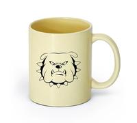 AYUEHBN Ceramics Coffee Mugs Tea Coffee Mug Cups Wicked Dog Bulldog Animal （11oz/320ml） for Coffee, Soup, Tea, Milk, Latte, hot Cocoa, Ladies, Men Beige