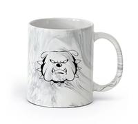 AYUEHBN Ceramics Coffee Mugs Tea Coffee Mug Cups Wicked Dog Bulldog Animal （11oz/320ml） for Coffee, Soup, Tea, Milk, Latte, hot Cocoa, Ladies, Men Marble Black