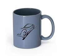 AYUEHBN Ceramics Cool Mugs and Cups Car Racing Speed Track Trace Auto Service （11oz/320ml） Stylish & Durable - Microwave & Dishwasher Safe Blue-Gray