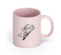 AYUEHBN Ceramics Cool Mugs and Cups Car Racing Speed Track Trace Auto Service （11oz/320ml） Stylish & Durable - Microwave & Dishwasher Safe Pink