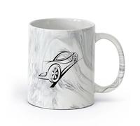 AYUEHBN Ceramics Cool Mugs and Cups Car Racing Speed Track Trace Auto Service （11oz/320ml） Stylish & Durable - Microwave & Dishwasher Safe Marble Black