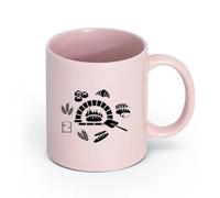 AYUEHBN Ceramics Cool Tea and Coffee Mug Bakehouse Bakery Oven Fresh Bread Shop （11oz/320ml） Great for Home, Office, Cafes, Gift Ideas Pink