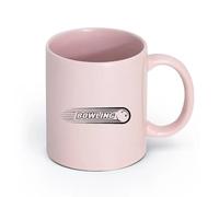 AYUEHBN Ceramics Cool Tea and Coffee Mug Bowling Sport Game Balls Leisure （11oz/320ml） for Coffee, Soup, Tea, Milk, Latte, hot Cocoa, Ladies, Men Pink