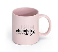 AYUEHBN Ceramics Cups with Comfortable Handle Lab School Science Chemistry Physics （11oz/320ml） Dishwasher and Microwave Safe Pink