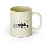 AYUEHBN Ceramics Cups with Comfortable Handle Lab School Science Chemistry Physics （11oz/320ml） Dishwasher and Microwave Safe Light Yellow