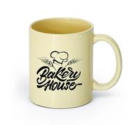 AYUEHBN Ceramics Home and Office Mugs Bakery Oven Baking House Products Kitchen （11oz/320ml） Cappuccino, Latte Macchiato, Tea, Espresso Beige