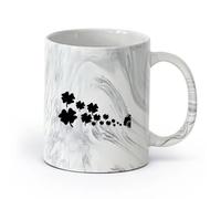 AYUEHBN Ceramics Large Mugs for Hot Drinks Clean Fuel Irish Car Air Ecology （11oz/320ml） Coffee, Tea, Latte, Milk, Cocoa, Juice and Other Hot Drinks Marble Black