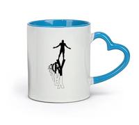 AYUEHBN Ceramics Large Mugs for Hot Drinks Man's Willpower Target Victory Words （11oz/320ml） Great for Home, Office, Cafes, Gift Ideas Blue