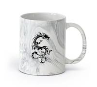 AYUEHBN Ceramics Mug - Ceramic Myth Animal Eastern Dragon Mythological Fantasy （11oz/320ml） Dishwasher Microwave Safe,for Office and Home Marble Black