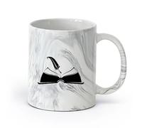 AYUEHBN Ceramics Mug, Coffee/Tea Cup Open Book Pen Write a Manuscript Bookstore （11oz/320ml） Cappuccino, Latte Macchiato, Tea, Espresso Marble Black