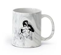 AYUEHBN Ceramics Mug, Coffee/Tea Cup Statue of David by Michelangelo Sculpture （11oz/320ml） Ceramic Coffee Mug for Cappuccino Tea, Milk, Marble Black