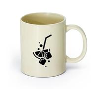 AYUEHBN Ceramics Novelty Tea or Coffee Cup Cocktail Ice Slice of Lemon Tubules Bars （11oz/320ml） Dishwasher and Microwave Safe Light Yellow