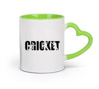 AYUEHBN Ceramics Novelty Tea or Coffee Cup Cricket Sports Word Game Players （11oz/320ml） Humorous Gift for Coffee Lovers, Work Besties, Coworkers & Friends Green