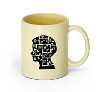 AYUEHBN Ceramics Personalised Mugs Boy Puzzles Education Science Chemistry Physics School （11oz/320ml） Dishwasher Safe Beige