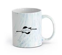 AYUEHBN Ceramics Personalised Mugs Guitar Los Angeles Music California Cool Modern （11oz/320ml） and Mulled Drinks, Espresso Marble Blue