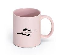 AYUEHBN Ceramics Personalised Mugs Guitar Los Angeles Music California Cool Modern （11oz/320ml） and Mulled Drinks, Espresso Pink
