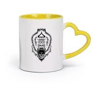 AYUEHBN Ceramics Personalised Mugs Head Chimpanzee Monkey Gorilla Animal Africa （11oz/320ml） Great for Home, Office, Cafes, Gift Ideas Yellow