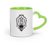 AYUEHBN Ceramics Personalised Mugs Head Chimpanzee Monkey Gorilla Animal Africa （11oz/320ml） Great for Home, Office, Cafes, Gift Ideas Green