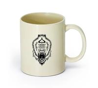 AYUEHBN Ceramics Personalised Mugs Head Chimpanzee Monkey Gorilla Animal Africa （11oz/320ml） Great for Home, Office, Cafes, Gift Ideas Light Yellow