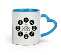 AYUEHBN Ceramics Personalised Mugs Science Atom Electron Science Chemistry Nuclear Physics （11oz/320ml） for Home or Work Blue
