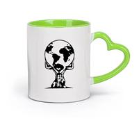 AYUEHBN Ceramics Porcelain Coffee Mugs Atlas Planet Earth Force Antiquity Titan （11oz/320ml） Great for Home, Office, Cafes, Gift Ideas Green