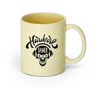 AYUEHBN Ceramics Porcelain Coffee Mugs Hardcore Scary Skull Gamer Play Room （11oz/320ml） Humorous Gift for Coffee Lovers, Work Besties, Coworkers & Friends Beige