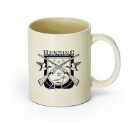 AYUEHBN Ceramics Porcelain Coffee Mugs Hunting Dog Weapons Hunting Hobby Ducks （11oz/320ml） Great for Home, Office, Cafes, Gift Ideas Light Yellow