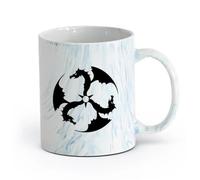 AYUEHBN Ceramics Stoneware Coffee Mugs with Handle Dragons Fantasy Kids Myth （11oz/320ml） Humorous Gift for Coffee Lovers, Work Besties, Coworkers & Friends Marble Blue