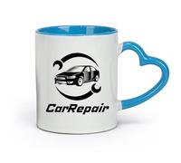 AYUEHBN Ceramics Stylish Coffee Mug Car Repair Racing Speed Trace Auto Service （11oz/320ml） Cappuccino, Latte Macchiato, Tea, Espresso Blue