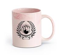 AYUEHBN Ceramics Stylish Coffee Mug Sport Bowling Skittles Entertainment Center （11oz/320ml） Office, Home, Café, Dishwasher & Microwave Safe Marble Pink