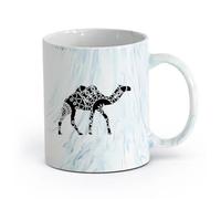 AYUEHBN Ceramics Tea, Coffee and Hot Chocolate Cups Camel Animal ation Home （11oz/320ml） Humorous Gift for Coffee Lovers, Work Besties, Coworkers & Friends Marble Blue