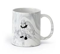 AYUEHBN Ceramics White Ceramic Coffee Mugs Leprechaun Ireland Irish Myth Fantasy （11oz/320ml） Cappuccino, Latte Macchiato, Tea, Espresso Marble Black