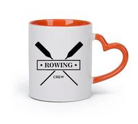 AYUEHBN Ceramics White Ceramic Coffee Mugs Rowing Crew GB Boating Oar Sport （11oz/320ml） Coffee, Tea, Latte, Milk, Cocoa, Juice and Other Hot Drinks Orange