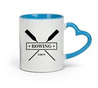 AYUEHBN Ceramics White Ceramic Coffee Mugs Rowing Crew GB Boating Oar Sport （11oz/320ml） Coffee, Tea, Latte, Milk, Cocoa, Juice and Other Hot Drinks Blue