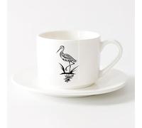 AYUEHBN Coffee Mug Bird Heron Fast Beak Birdhouse Reeds Swamp （6oz/175ml） for Coffee, Soup, Tea, Milk, Latte, hot Cocoa, Ladies, Men，Sets Tea Cup with Saucers (White)