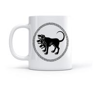AYUEHBN Coffee Mug, Cerberus Three Headed Dog Ancient Greek Myths Greece （11oz/320ml） for Coffee Oatmeal Tea Easy to Clean