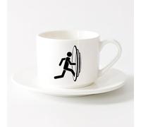 AYUEHBN Coffee Mug, Fantasy World Parallel Worlds Entrance Portal of Movement （6oz/175ml） Ceramic Coffee Mugs for Home or Work，Sets Tea Cup with Saucers (White)