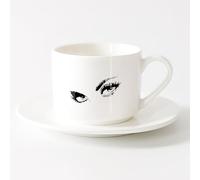 AYUEHBN Cool Tea and Coffee Mug Sex Appeal Hot Eyes Girl Teen Woman （6oz/175ml） Humorous Gift for Coffee Lovers, Work Besties, Coworkers & Friends