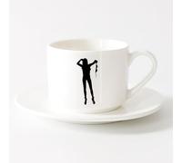 AYUEHBN Cool Tea and Coffee Mug Strip Sex Appeal Hot Girl Woman Adult （6oz/175ml） Dishwasher Microwave Safe,for Office and Home ，Sets Tea Cup with Saucers (White)