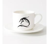 AYUEHBN Mug, Coffee/Tea Cup Ocean Animals Dangerous Predator Sea Monster （6oz/175ml） Great Gift for Lovers ，Sets Tea Cup with Saucers (White)