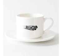 AYUEHBN Stylish Tea and Coffee Cups Lacrosse Team Game Ball Player Sport （6oz/175ml） Ceramic Coffee Mug for Cappuccino Tea, Milk,，Sets Tea Cup with Saucers (White)