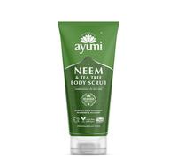 Ayumi Exfoliating Body Scrub with Neem | Tea Tree Oil Scrub for Oily Skin | Back Acne Treatment with Neem Scrub | Nettle Leaf to Soothe Itching | Body Scrub for Women & Mens Skincare Rituals |200 ml