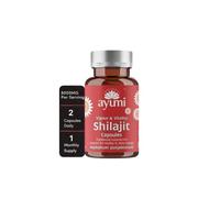 Ayumi Himalayan Shilajit Resin Extarct Capsules | Shilajit Gold Grade 100% Pure from 18000 ft| 20% Fulvic Acid |Stamina & Vitality Booster | Testosterone Supplements for Men |800mg (30 Serves)