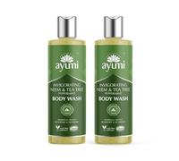 Ayumi Neem Body Wash for Oily Skin | Acne Body Wash with Tea Tree Oil | Itchy Skin Wash with Nettle Extract | Moisturising Shower Gel with Moringa Oil | Womens & Mens Shower Gel | 2x250 ml