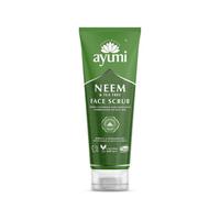 Ayumi Neem Face Scrub for Acne Treatment | Oily Skin Face Scrub with Witch Hazel | Exfoliating Scrub with Tea Tree Oil | Hydrating Scrub with Moringa Oil | Women & Mens FaceScrub | 1x 125ML