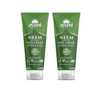 Ayumi Neem & Tea Tree Face Cream | Acne Cream with Witch Hazel | Oily Skin Moisturiser with Rosemary Oil | MoisturisingCream with Organic Shea Butter | Face Moisturiser for Men & Women | 2 x 100 ml