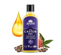 Ayumi Pure Castor Oil with Vitamin E, Omega 6 & 9 | Cold Pressed Castor Oil for Hair Growth & Hair Care | CastorOil For Eyelashes & Eyebrow | Beard Oil & Cuticle Nail Oil for Grooming |1x150ml