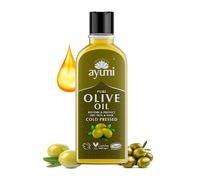Ayumi Pure Olive Oil with Vitamin E & Fatty Acids | Cold Pressed Olive Oil for Frizzy Hair Treatment | Dry Skin Face Oil & Body Oil to Reduce Wrinkles | Food GradeOil to Aid Digestion | 1 x 150 ml