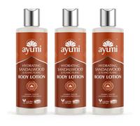 Ayumi Sandalwood Body Lotion | Hydrating Body Lotion for Dry Skin | Aromatherapy Body Moisturiser with Lavender | Hand Cream to Soften the Skin | Moisturiser for Men & Women | 3 x 250ml