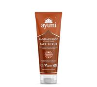 Ayumi Sandalwood Face Scrub with Ylang Ylang | Hydrating Scrub with Cocoa Butter | Black Head Remover for Face | Exfoliating Face Scrub for Dry & Sensitive Skin | FaceScrub for Women & Men | 1x125 ml